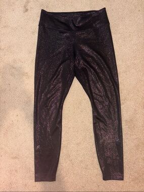 Nike Black Leggings With Gold Glitter